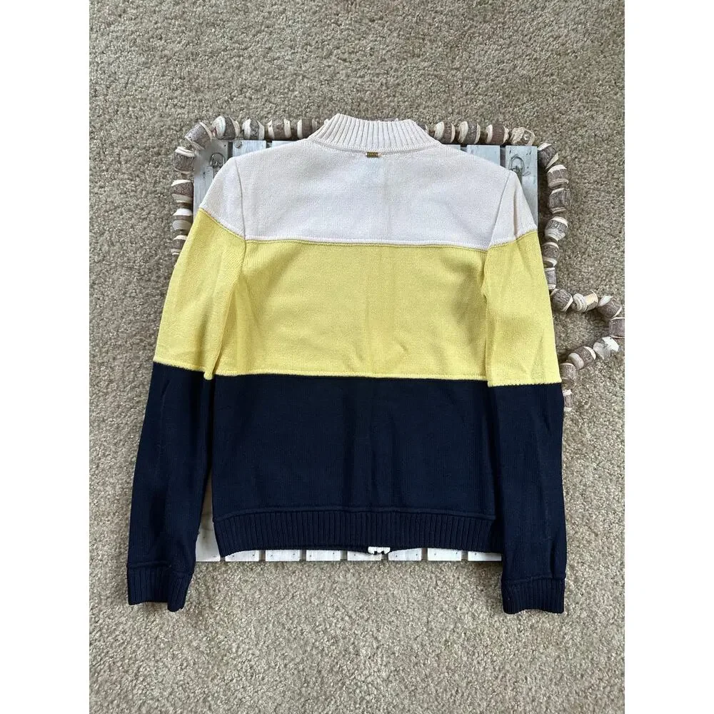 St John Sport Wool Blend Multicolor Colorblock Stripe Jacket